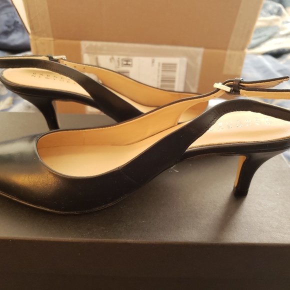 Barney's NY black leather slingbacks NWT sz9 - Picture 1 of 8